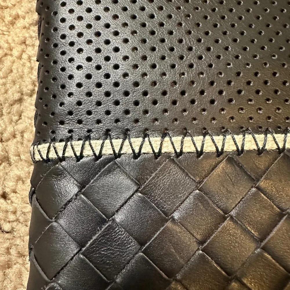 BOTTEGA VENETA Black Leather Woven iPad Tablet Case/Sleeve Made in Italy NEW